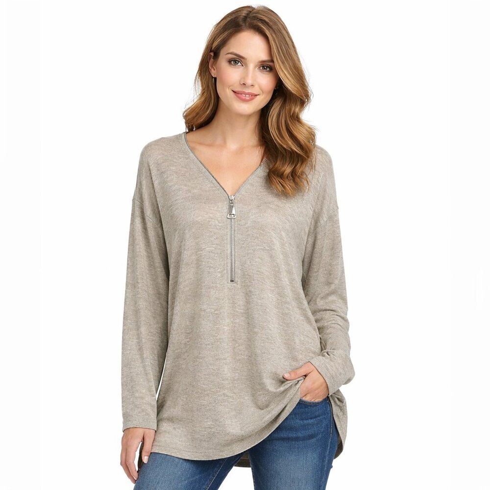 Soft surroundings Valentina Zip Sweater X2